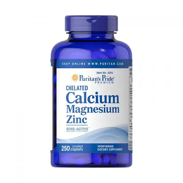 

Кальций + Магний + Цинк Puritan's Pride Calcium Magnesium Zinc 250 caplets
