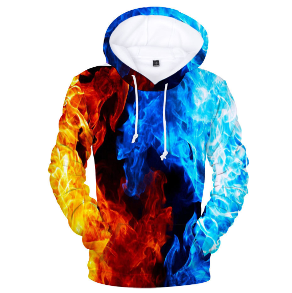 

3D толстовка вогонь