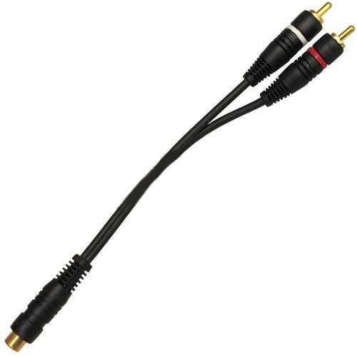 

Переходник гн.RCA- 2шт.RCA, co шнуром 0,2м, чёрный