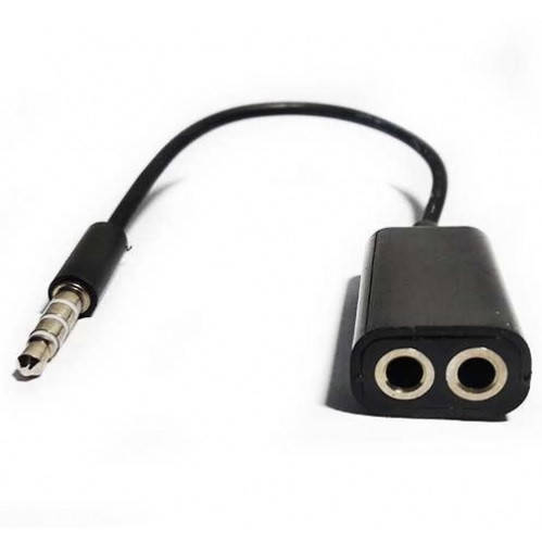 

Cплиттер Jack 3.5 папа => 2*Jack 3.5 мама Stereo Black (18150) Разветвитель для наушников, Черный