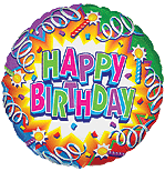 

Шар фольгированный круглый Happy Birthday (Flexmetal)