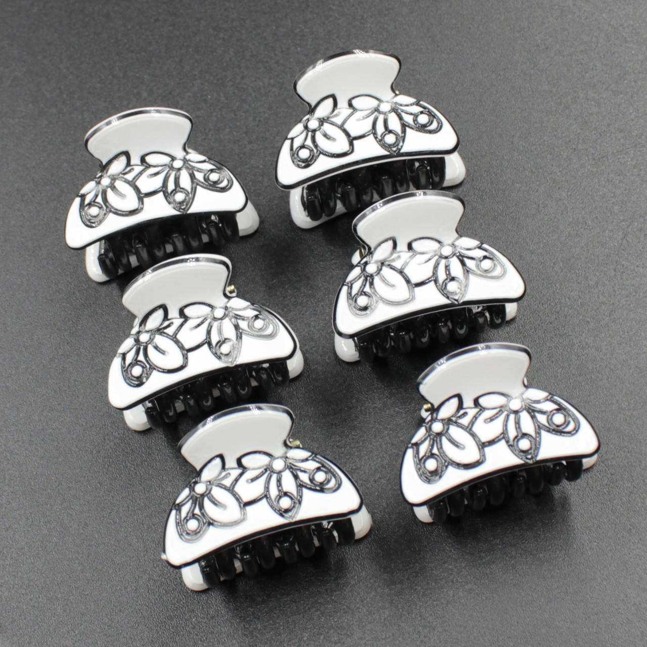 

Заколка-Краб 6 шт для волос французский пластик