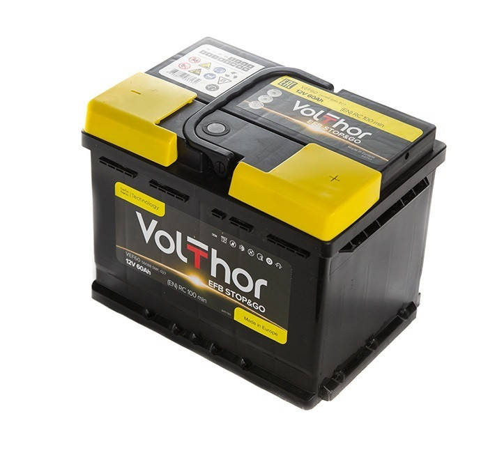 

Аккумулятор автомобильный VolThor 6СТ-60 АзЕ EFB Stop&Go