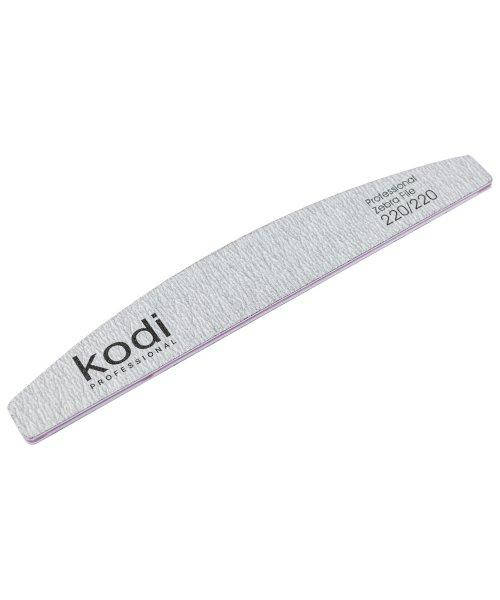 

Пилка для ногтей Kodi Professional № 126 Zebra (светло-серая) 220/220, полумесяц