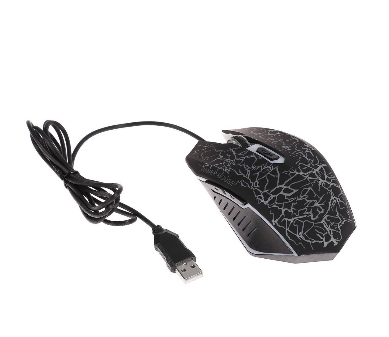 

Проводная игровая мышка меняющая цвет, Черный