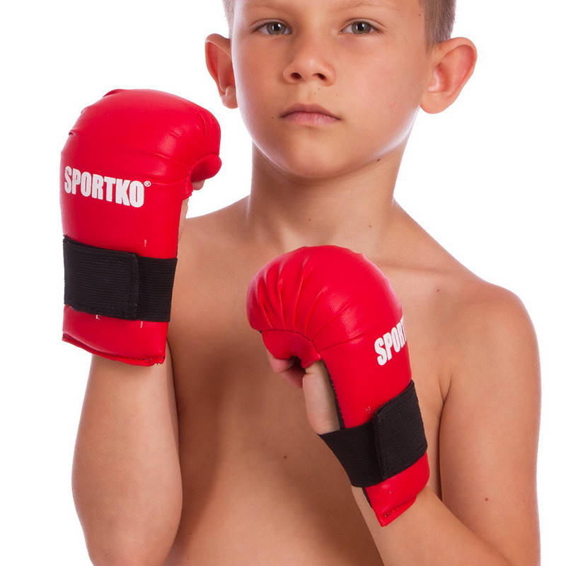 

Детские перчатки (накладки) для каратэ SPORTKO UR NK2 красный (размер