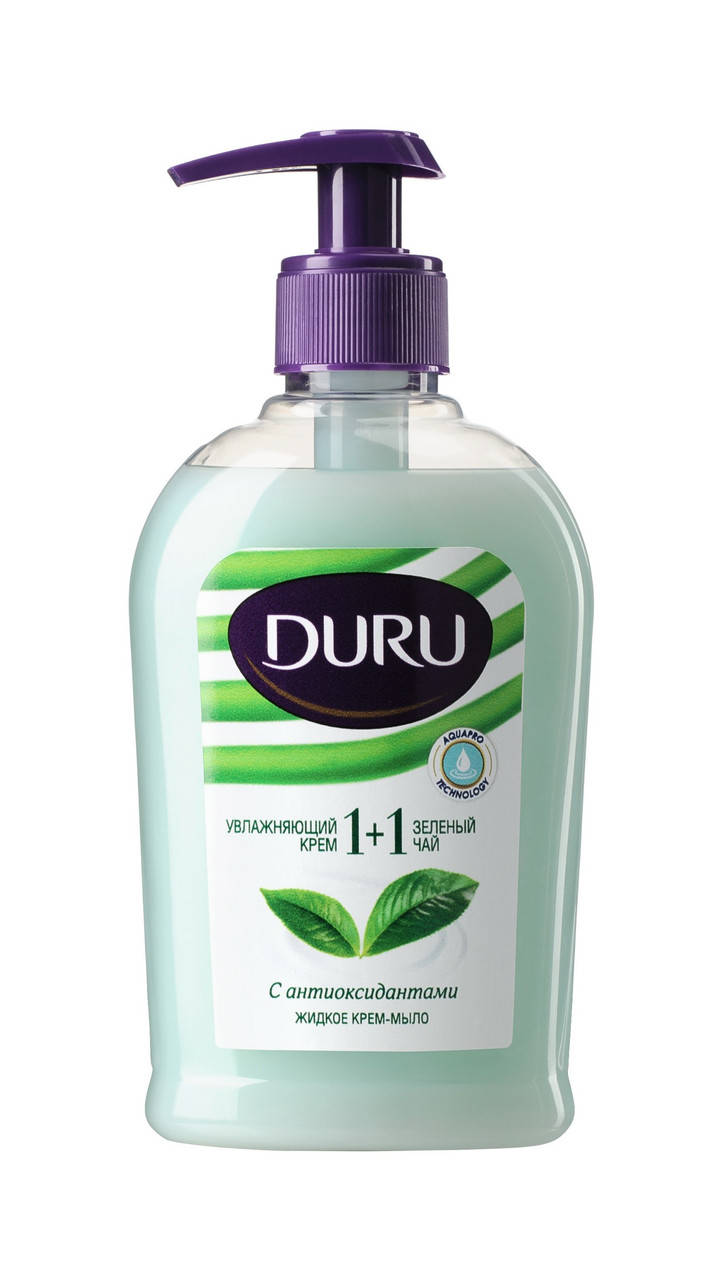 

Жидкое крем-мыло "крем та зелений чай", Duru 1+1, 300 мл