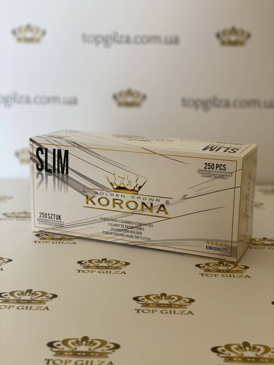 

Гильзы для набивки сигарет Korona Slim White 250 шт