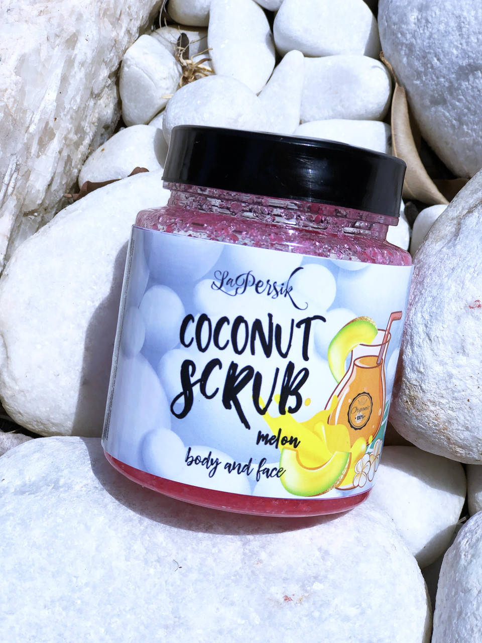 

Скраб на основе Кокосового масла для тела и лица с ароматом Дыни