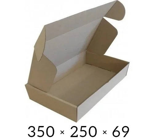 

Самосборная картонная коробка - 350 × 250 × 69 на 2 кг