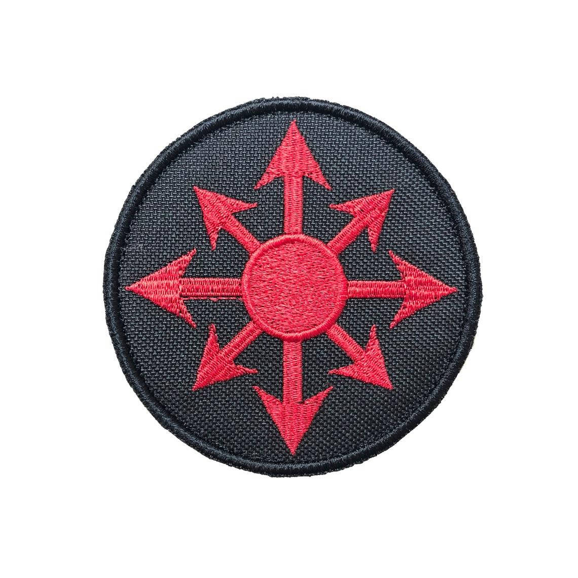 

"Star of chaos" "Зірка хаосу" Нашивка, патч , шеврон (Червоно чорна)