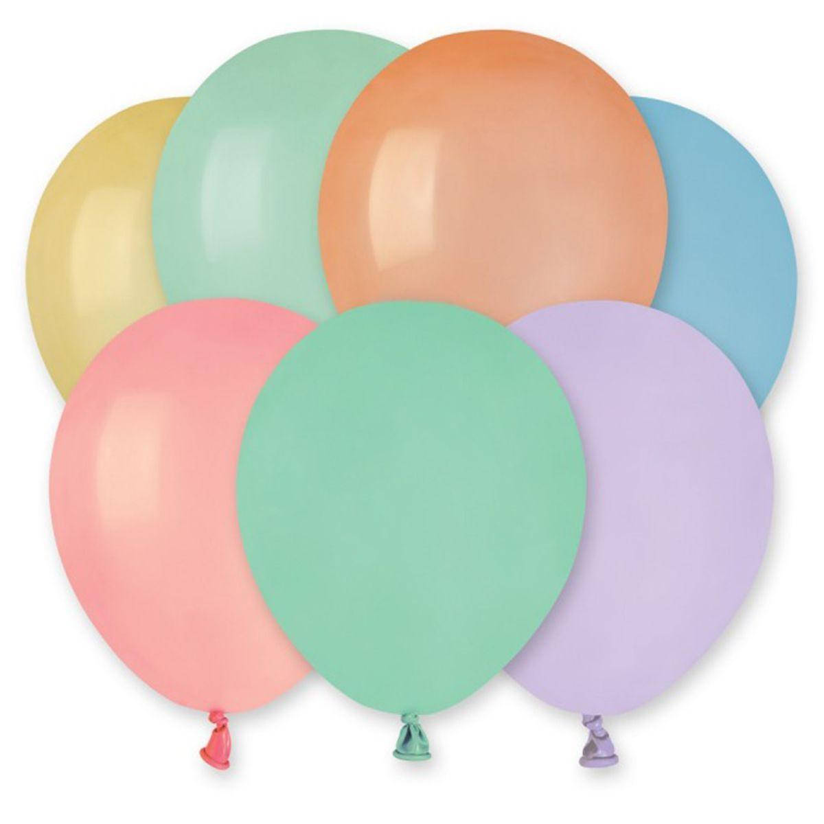 

ВОЗДУШНЫЕ ШАРИКИ GEMAR G50-MASS ПАСТЕЛЬ MACARON АССОРТИ, 5' (13 СМ)