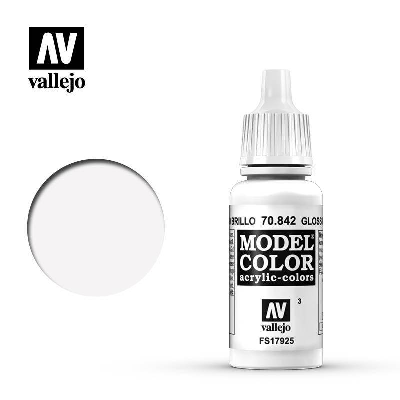 

Белая глянцевая краска для сборных моделей, 17 мл. VALLEJO MODEL COLOR 70842