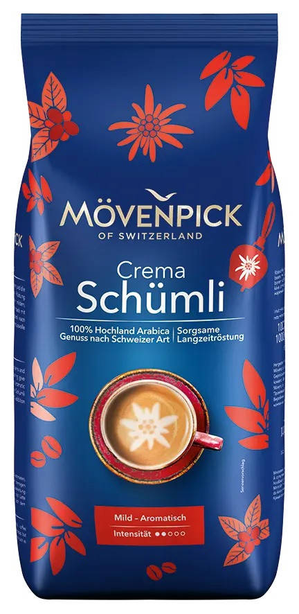 

Кофе зерновой арабика Movenpick Schumli, 1кг, светло средней обжарки с кислинкой, Германия (Оригинал)