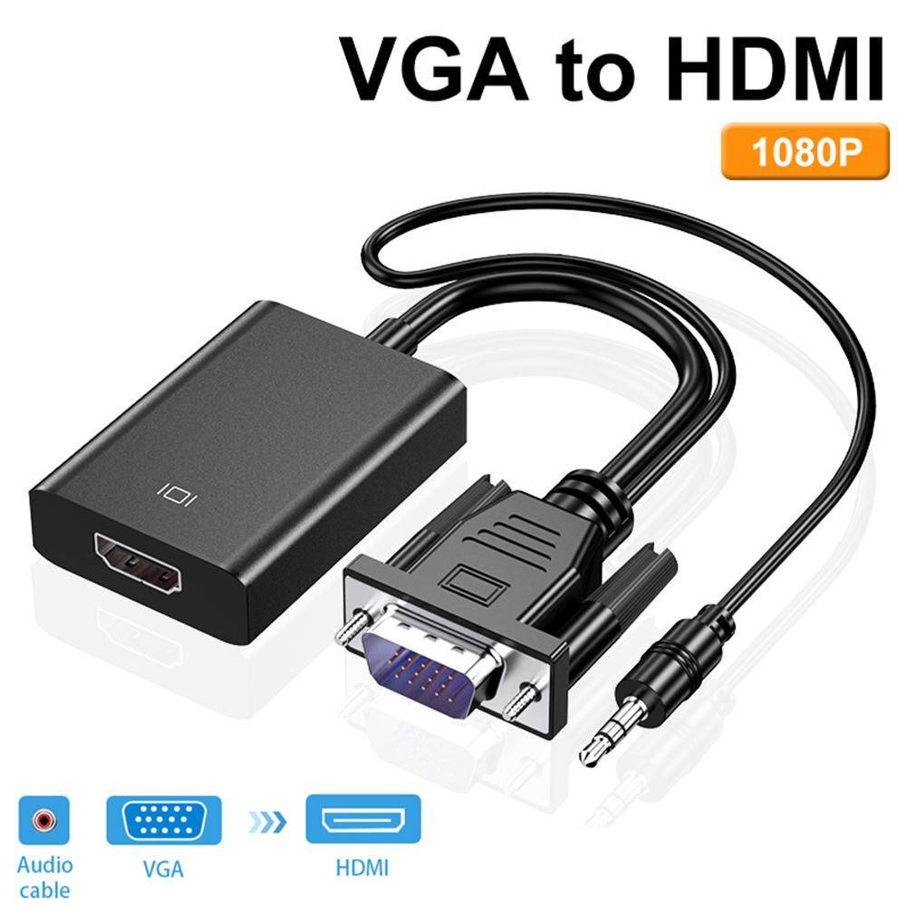 

Адаптер конвертер / переходник / преобразователь с VGA + аудио на HDMI, Черный