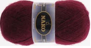 

Nako Mohair Eligant бордовый № 999 / Delicate 6110