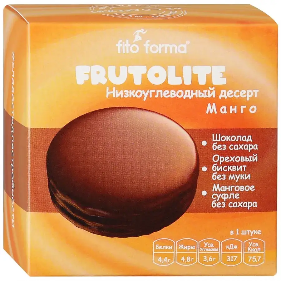 

Низкоуглеводный десерт Fito Forma FrutoLite Манго (55 грамм)