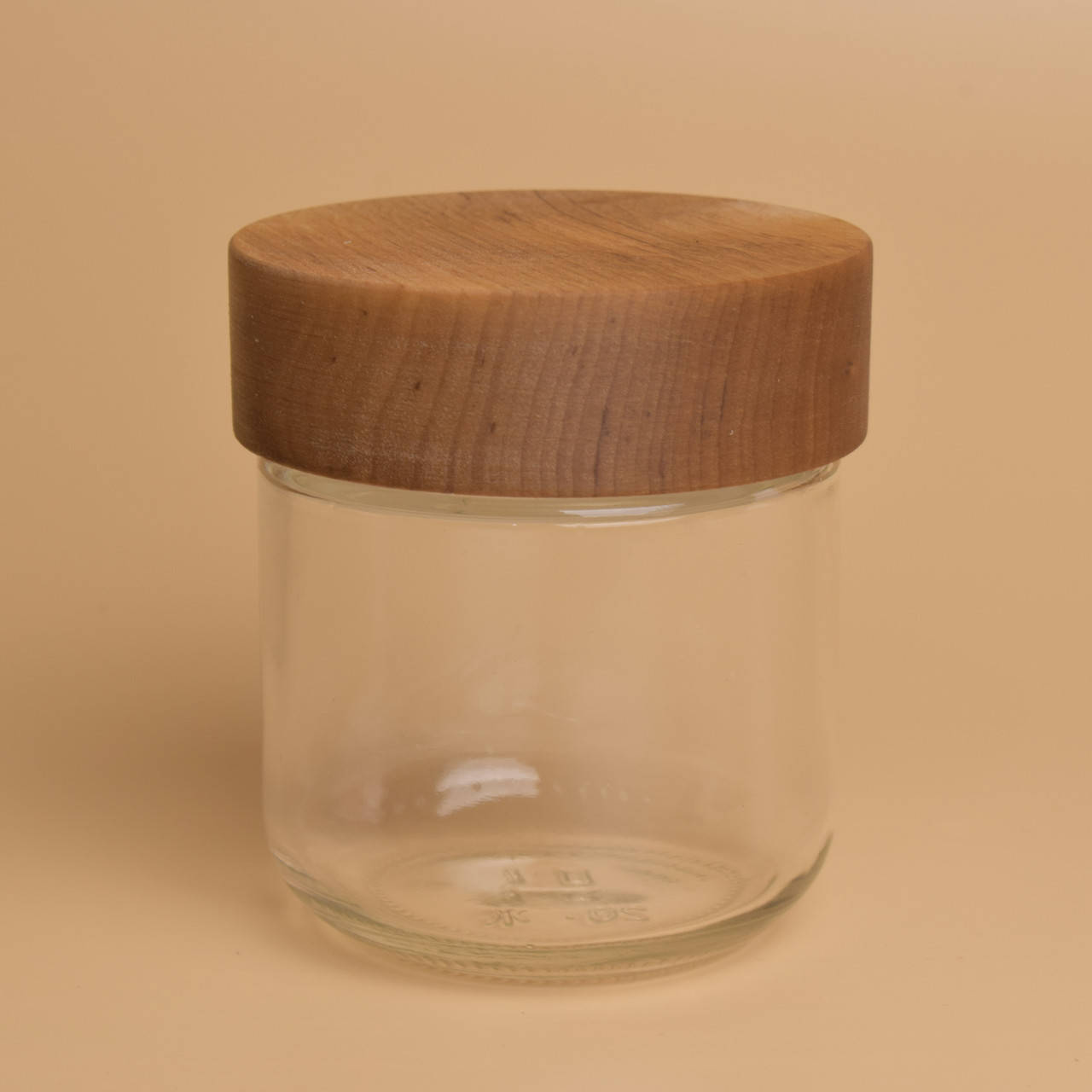 

Баночка в прозрачном стекле с деревянной крышкой, 200 мл