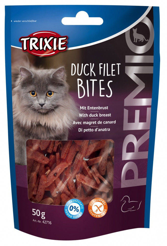 

Trixie TX-42716 PREMIO Duck Filet Bites 50г - лакомство с утиной грудкой для кошек