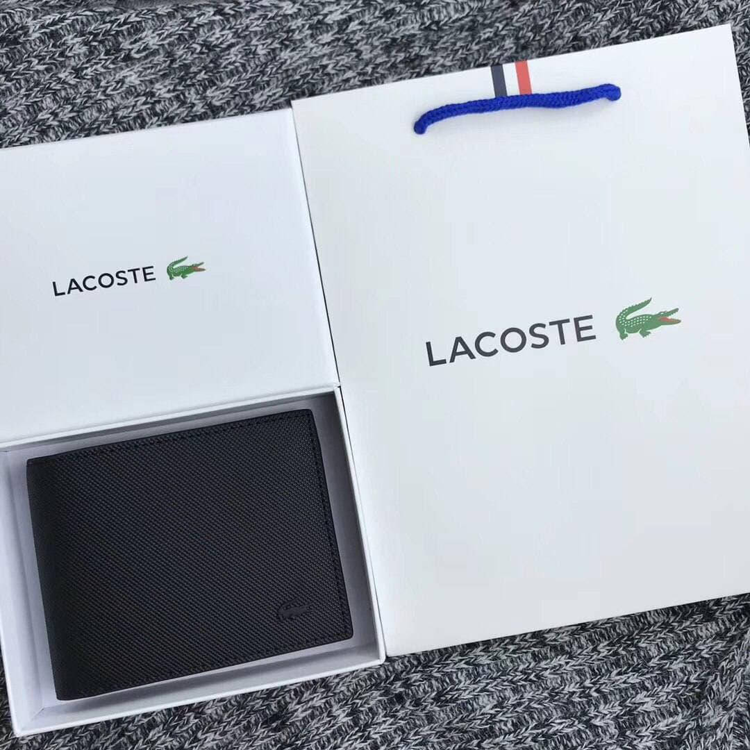 

Мужской кожаный кошелёк Lacoste + Пакет
