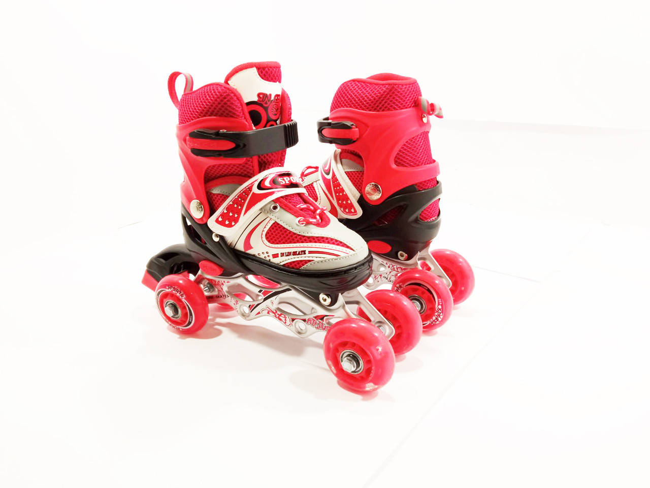 

Детские ролики для начинающих квады размер 29-33 LikeStar (2в1) красный цвет Y1