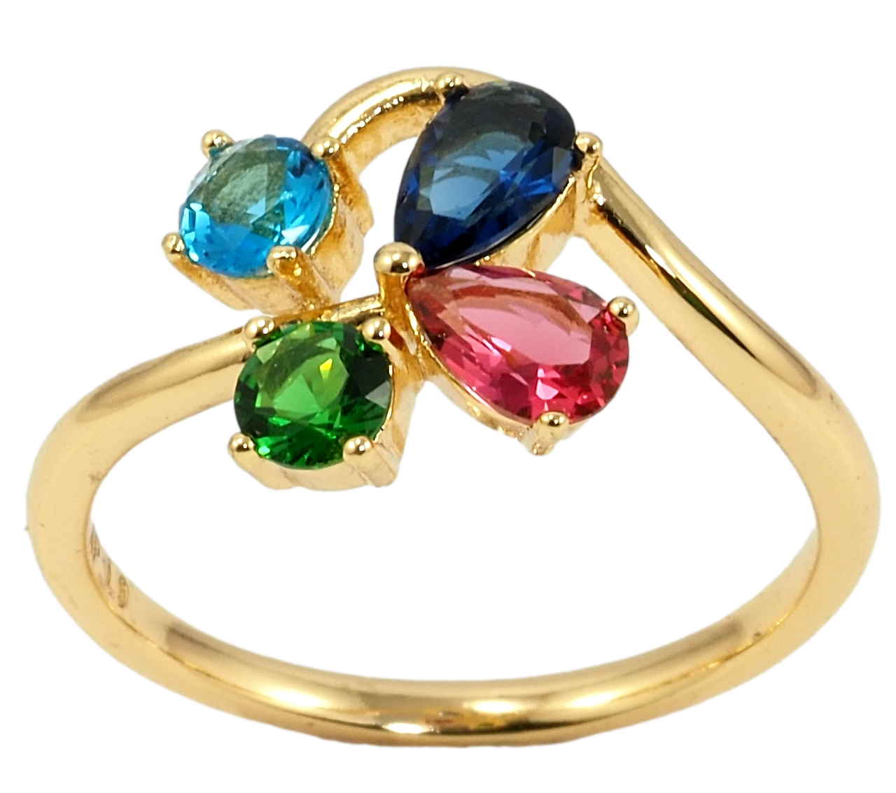

Кольцо Xuping Позолота 18K "Разноцветные фианиты" р.18,18.5,19,19.5