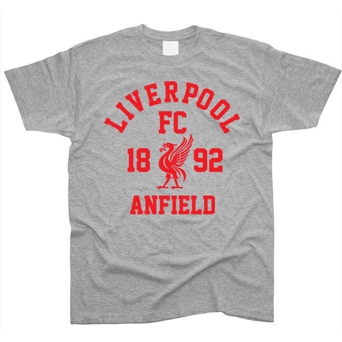 

Liverpool 03 Футболка мужская XL, Серый меланж