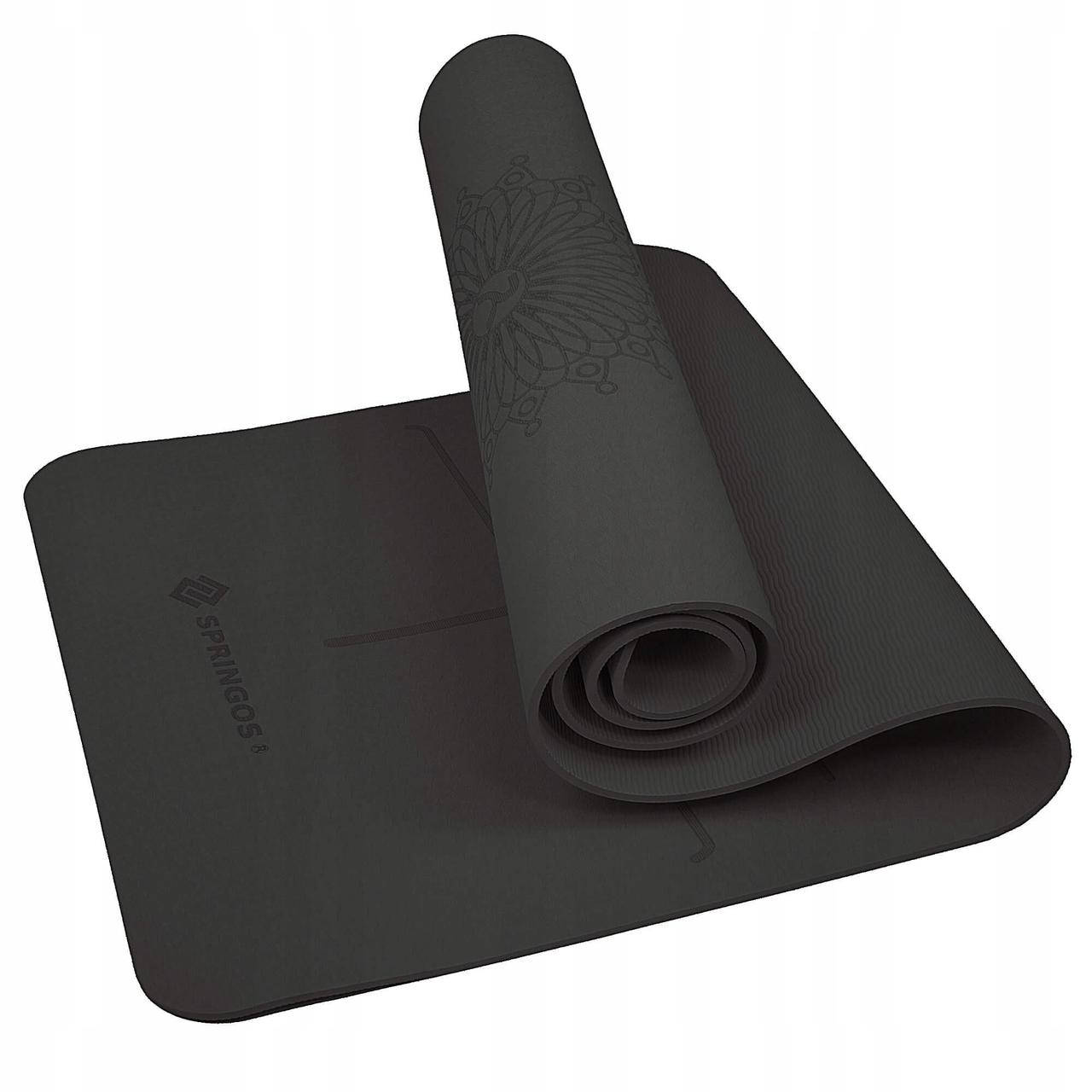 

Спортивный коврик (YG0016) Springos 183х61х0,6 см Черный