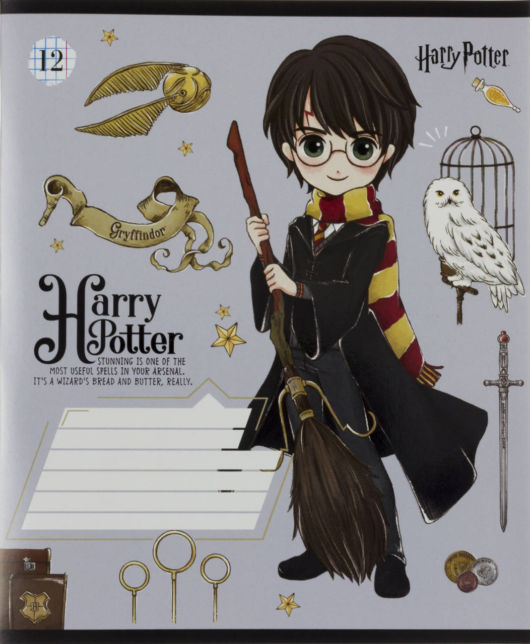 

Зошит 12арк. кліт. "Kite" УФ Harry Potter №HP21-232(20)(400)(560)