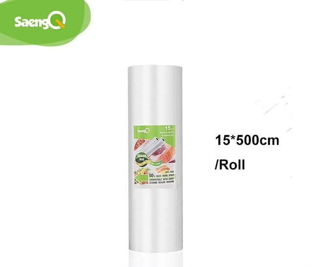 

Пакеты saengQ для вакуумного упаковщика вакууматора (рулон 15*500 см) рулон вакуумная пленка пищевых продуктов