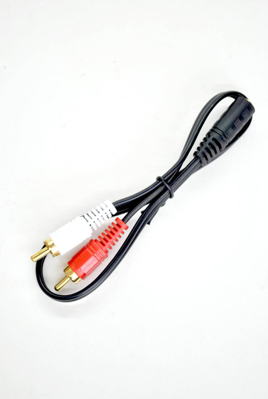 

Кабель 3.5mm мама/2RCA папа 0.4m черный