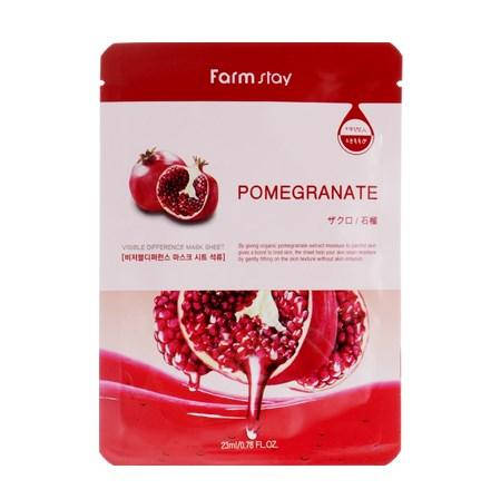 

Тканевая маска для лица увлажняющая FarmStay Pomegranate с экстрактом граната 23 мл
