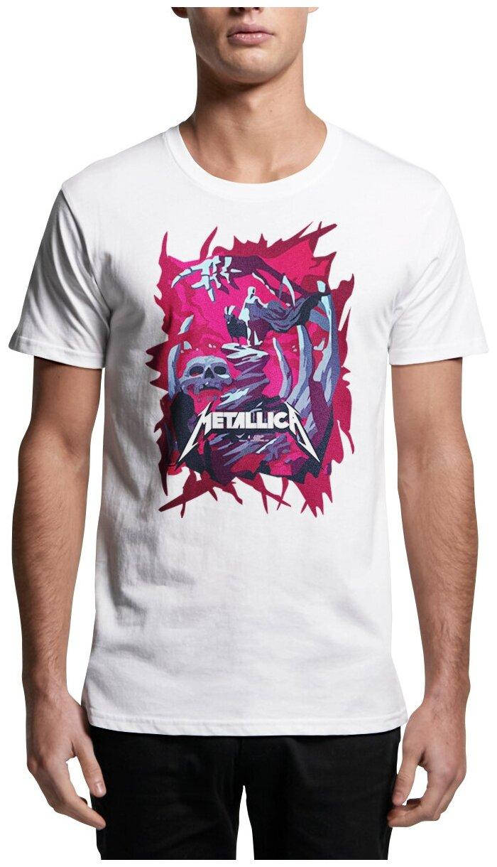 

Футболка с принтом "Metallica (Металлика) Череп и кости" Push IT