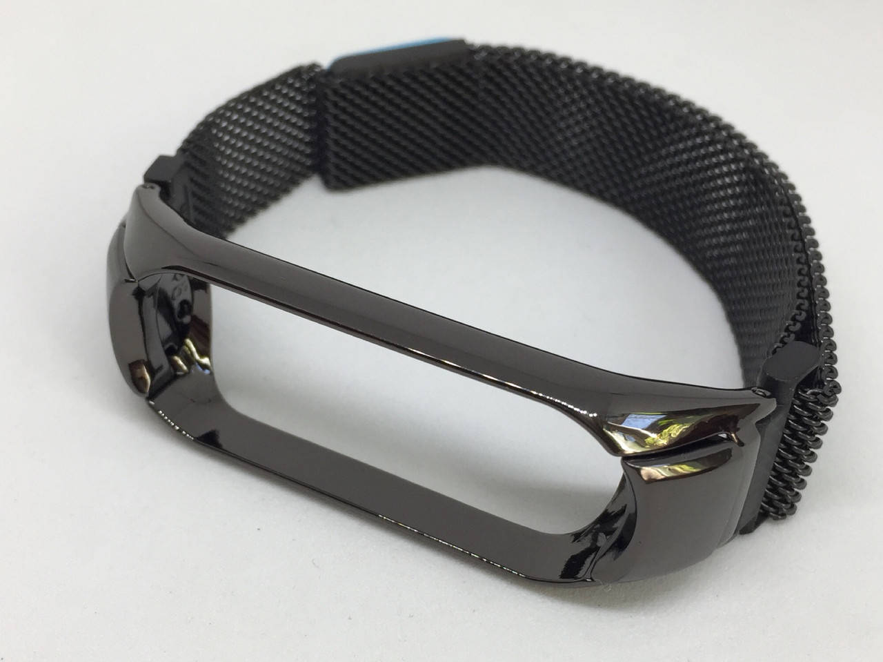 

Металлический ремешок на магните для фитнес браслета xiaomi mi band 3 ми бенд 4 чёрный