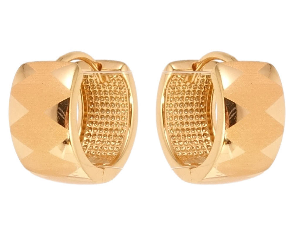 

Серьги Xuping Позолота 18K колечки "Широкие с узором напылением"