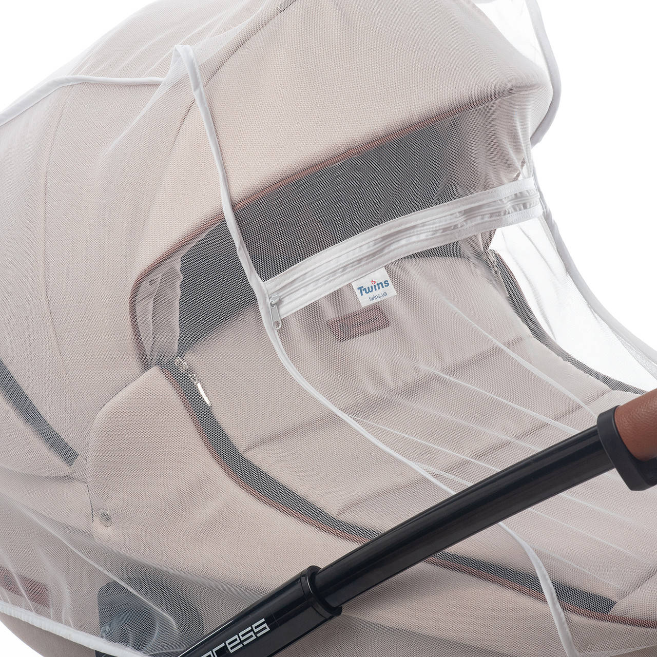 

Универсальная москитная сетка на резинке для коляски Twins, белая (3248), Белый