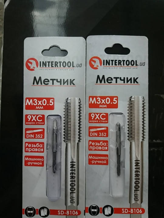 

Метчик M3x0,5 мм INTERTOOL SD-8106