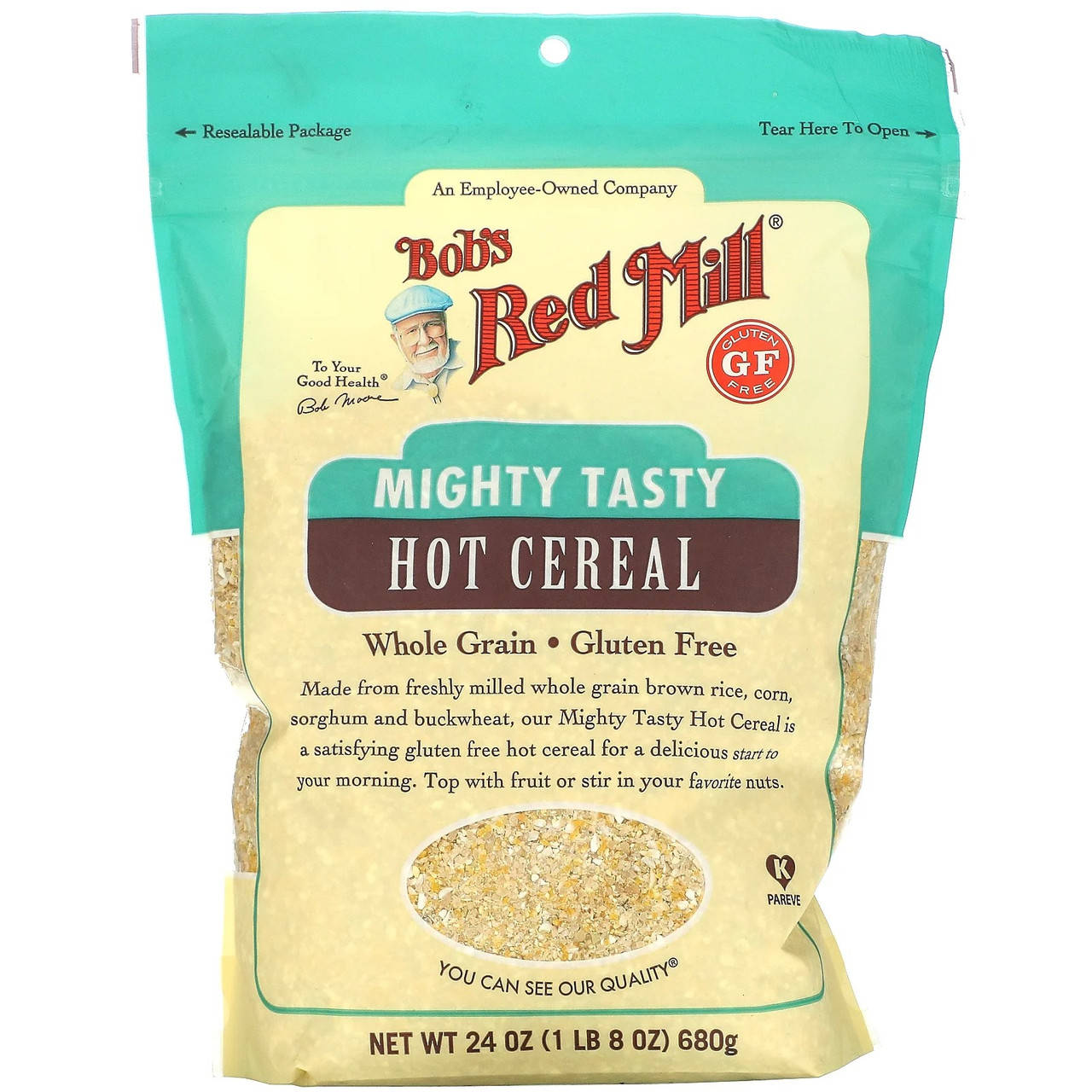

Bob's Red Mill, Mighty Tasty Hot Cereal, цельнозерновые хлопья, 24 унции (680 г) - Оригинал