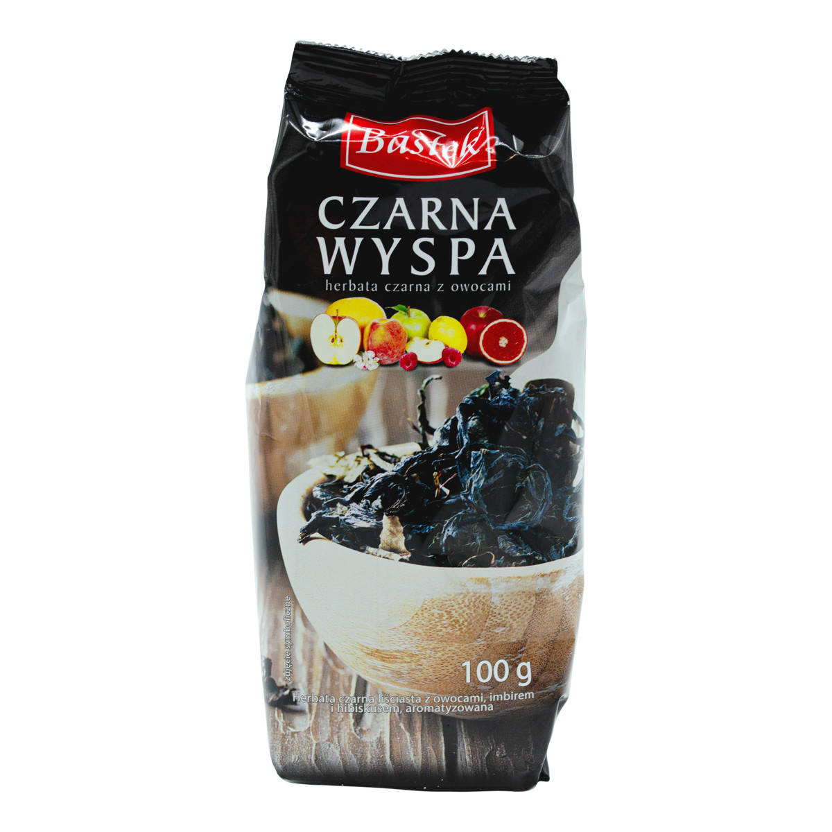 

Чай черный листовой с добавками кусочками фруктов Bastek Black Island, 100г Польша