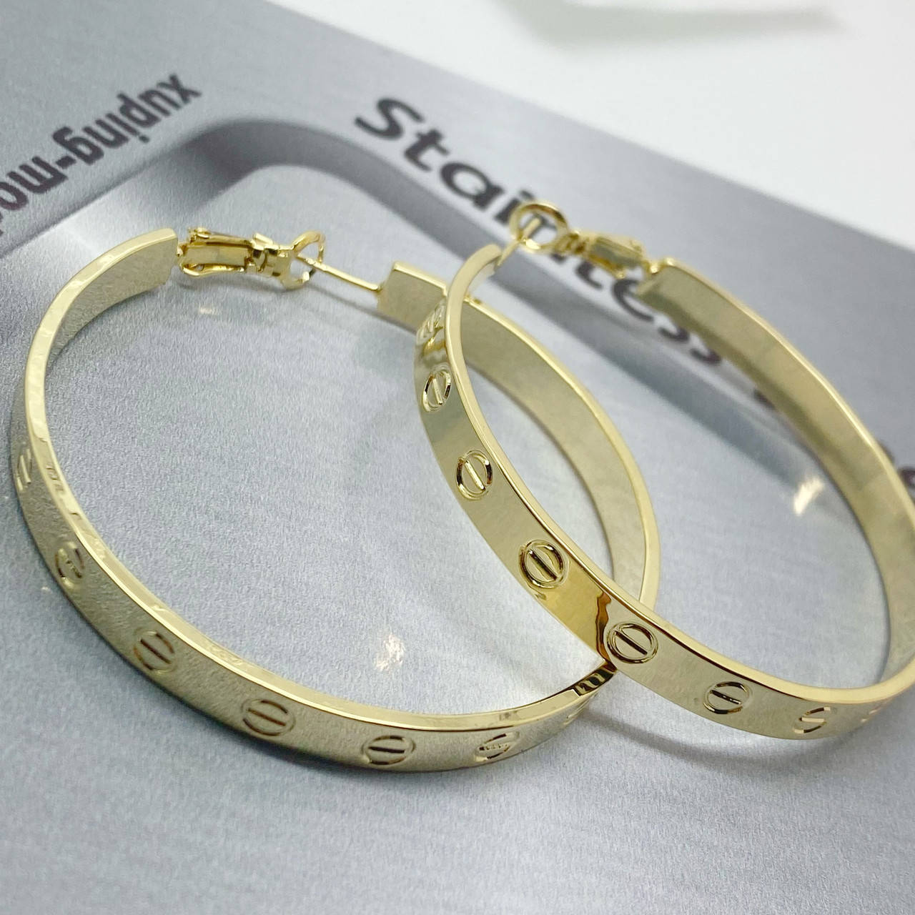 

50 мм. Серьги под картье