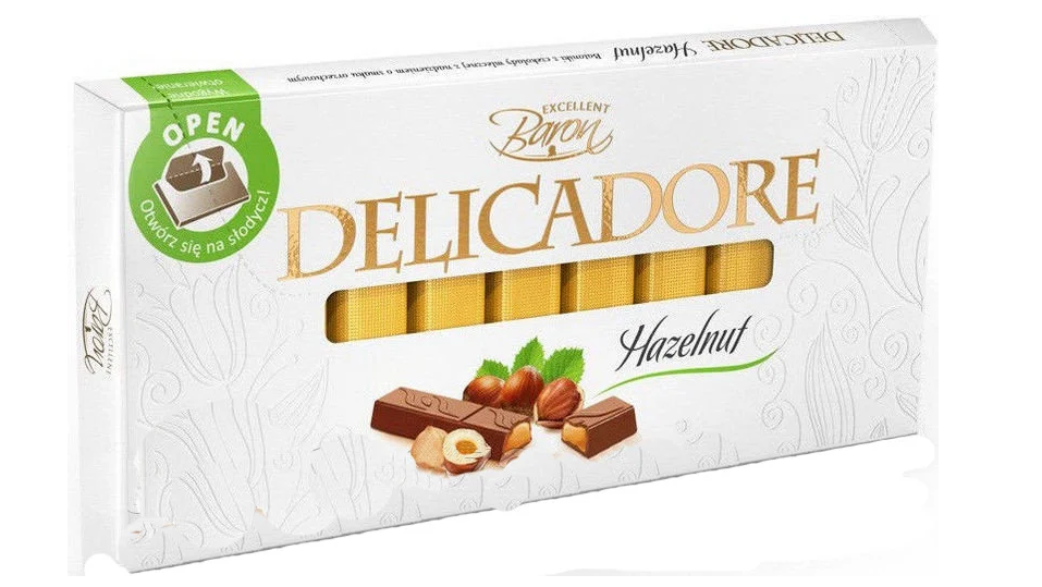 

Шоколад Baron Excellent Delicadore Hazelnut молочный с орехом 200г