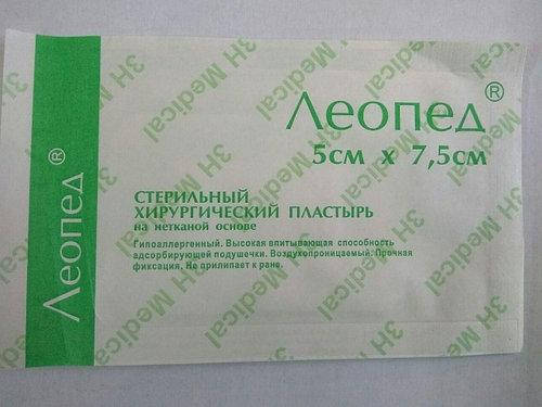 

Стерильный хирургический пластырь Леопед 5 х 7.5, на нетканой основе