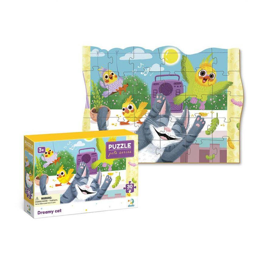 

Пазли дитячі 300544 Dodo "Замрійливий котик" 30 елементів у коробці