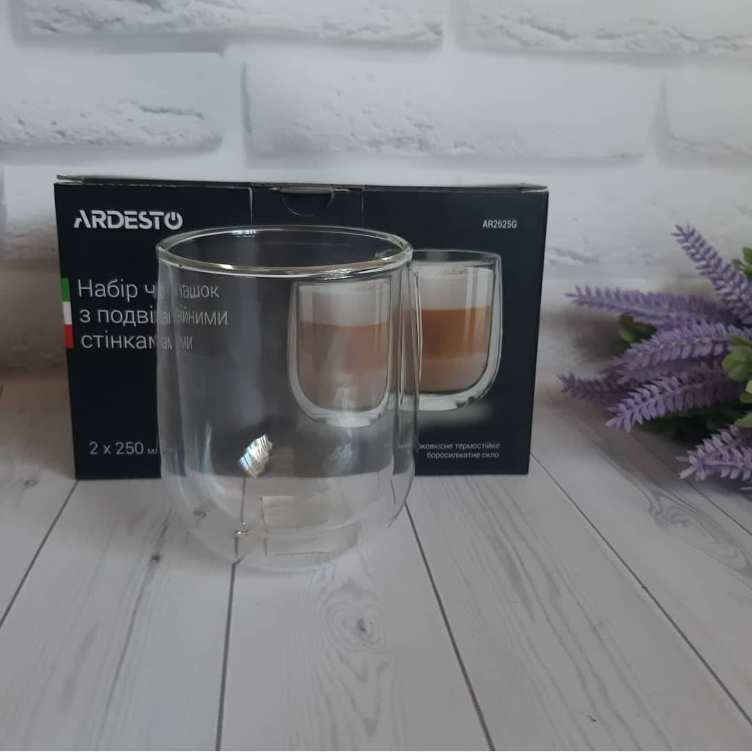 

Стаканы с двойным дном Ardesto 2625G 250ml/2шт