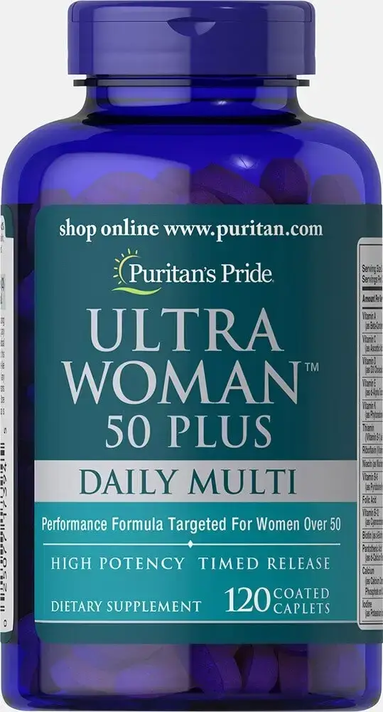 

Мультивитамины для женщин ультра 50+, Ultra Woman 50 Plus Multi-Vitamin, Puritan's Pride, 120 капсул