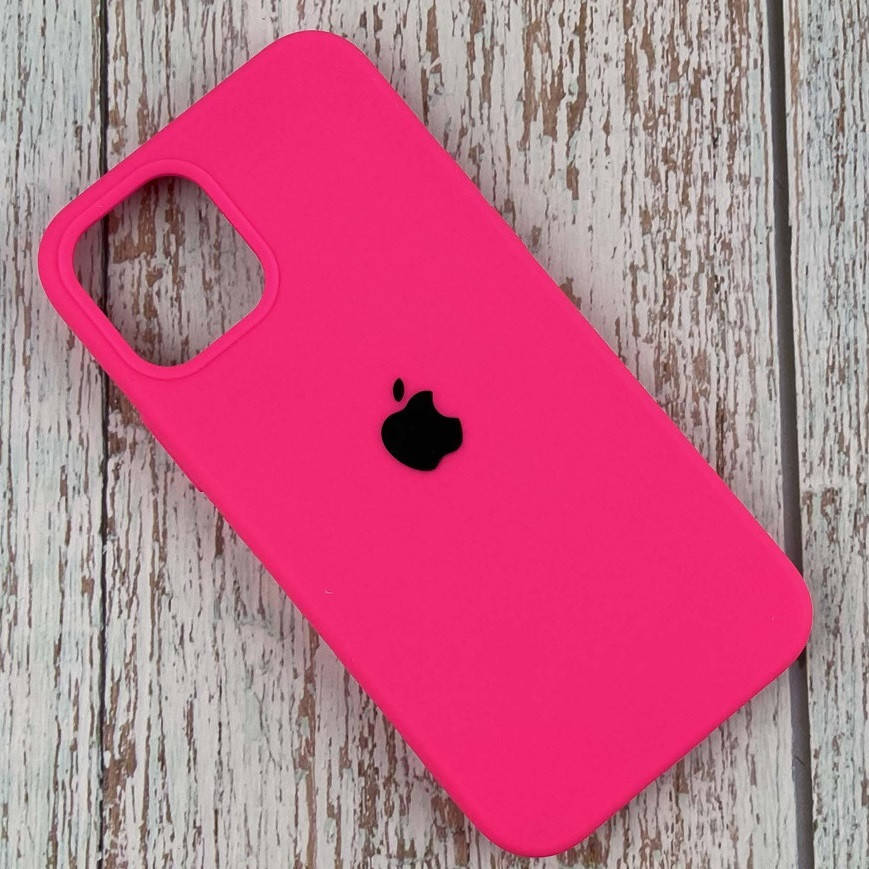 

Силиконовый Чехол на iPhone 11 Pro 5.8" Silicone Case 100% Original Ярко-розовый