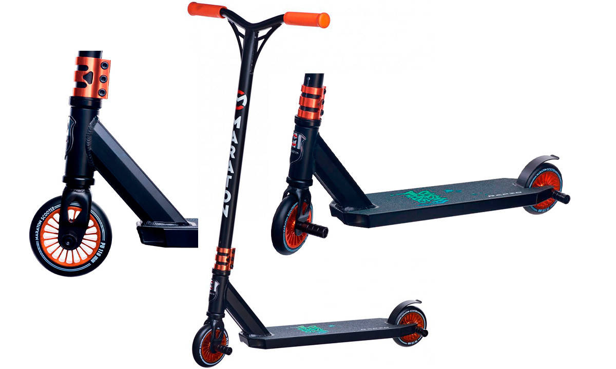 

Трюковый двухколесный самокат с пегами и усиленной рамой Maraton RAPID, Хаки