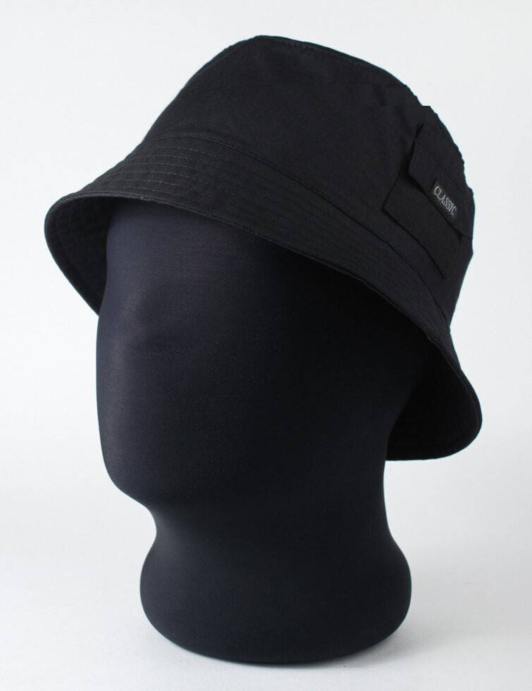 

Панама чёрная с карманом из облегчённого хлопка 55 58 59 см