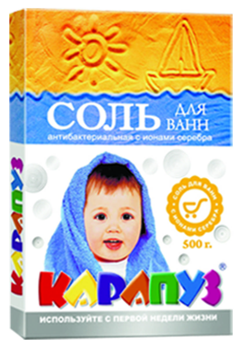 

Соль для ванн Карапуз детская антибактериальная 500 грамм