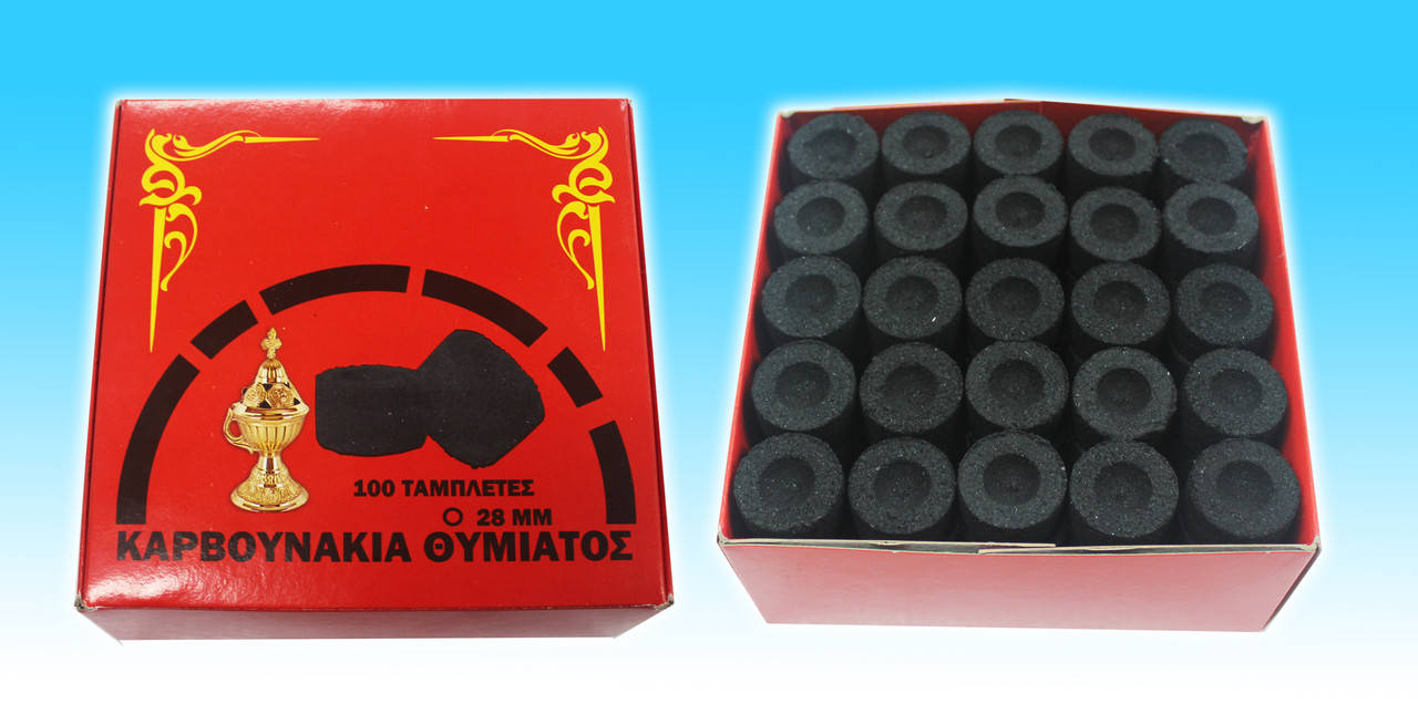 

Уголь для кадила ΜΕΓΑΛΟΧΑΡΗ L-ф28-100